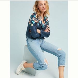Floral motor jacket